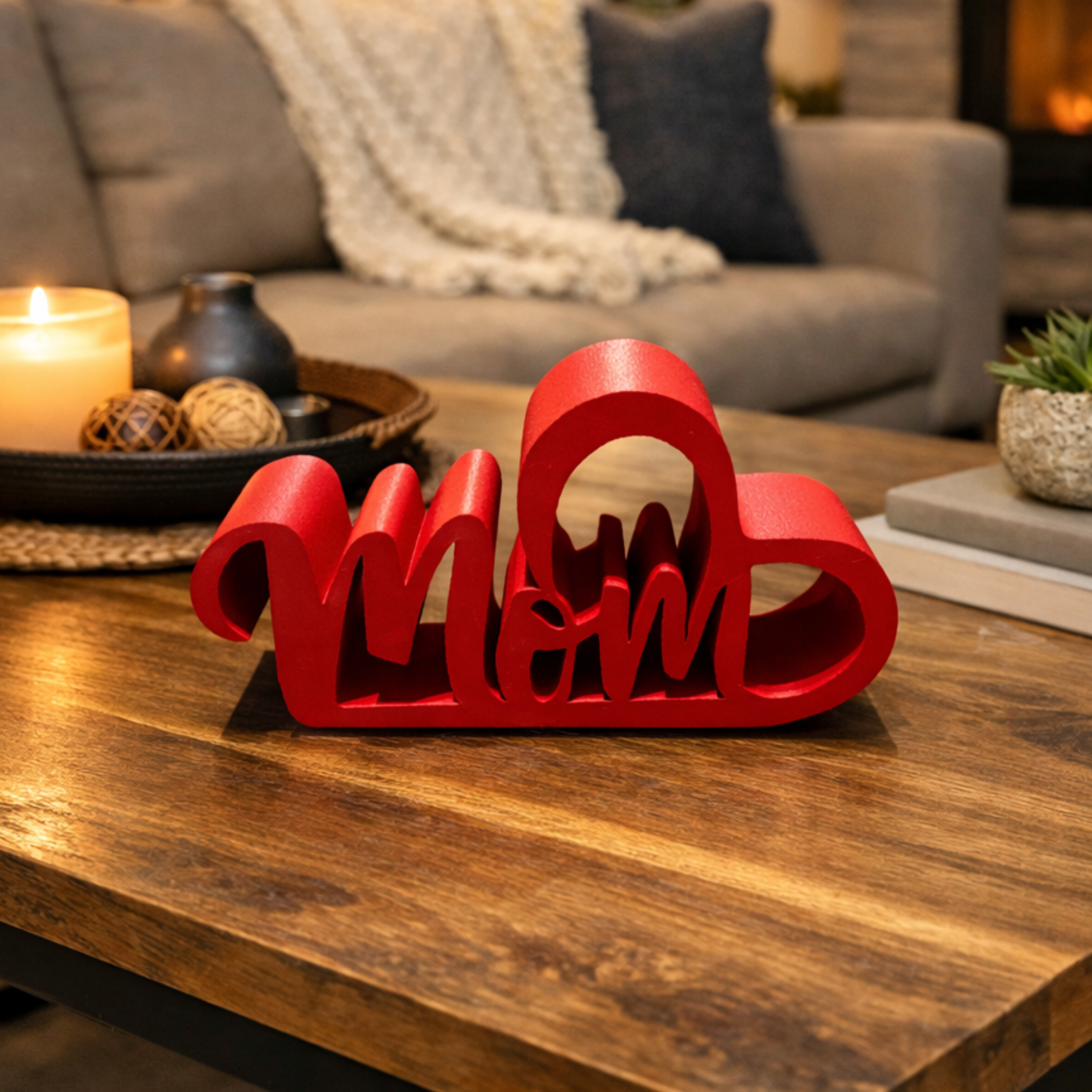 MOTHERSDAY STAND / MOM MELTED WITH HEART / MOTHERSDAY GIFT