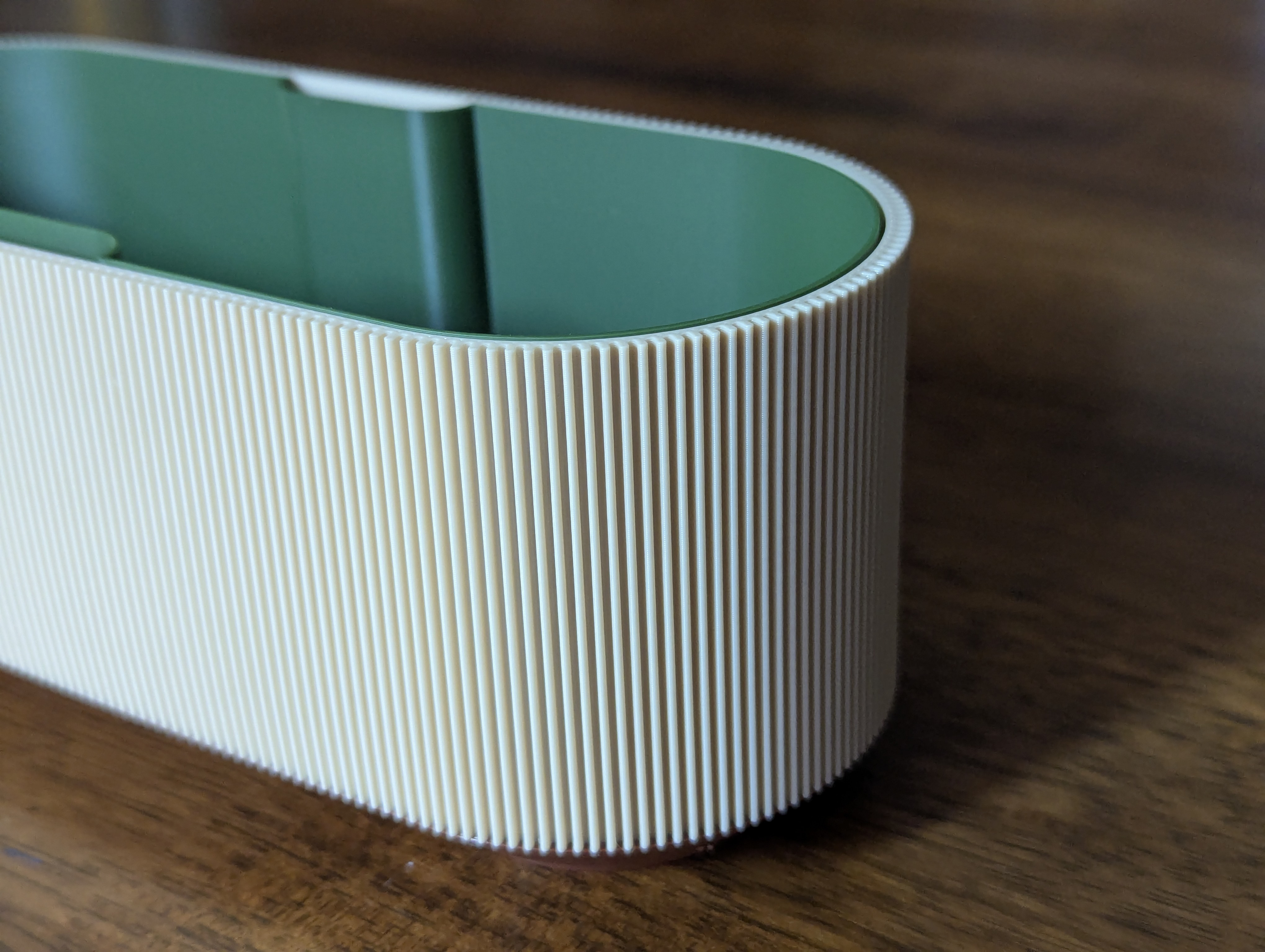 Ribbed succulent planter