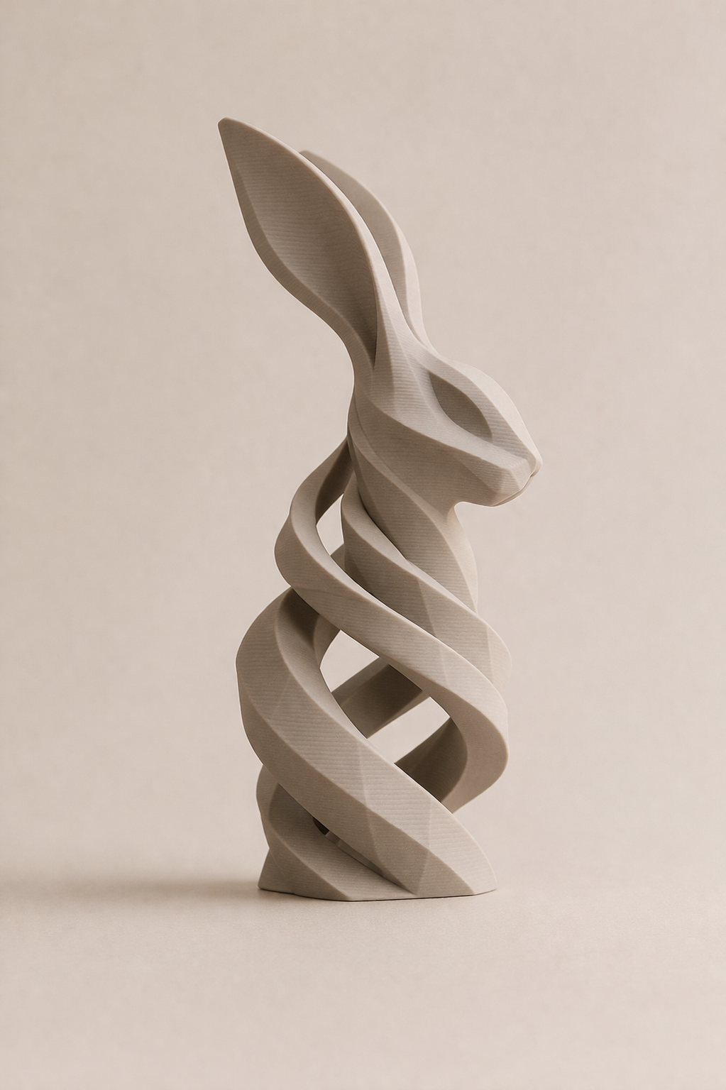 Spiral Hare Bunny Sculpture