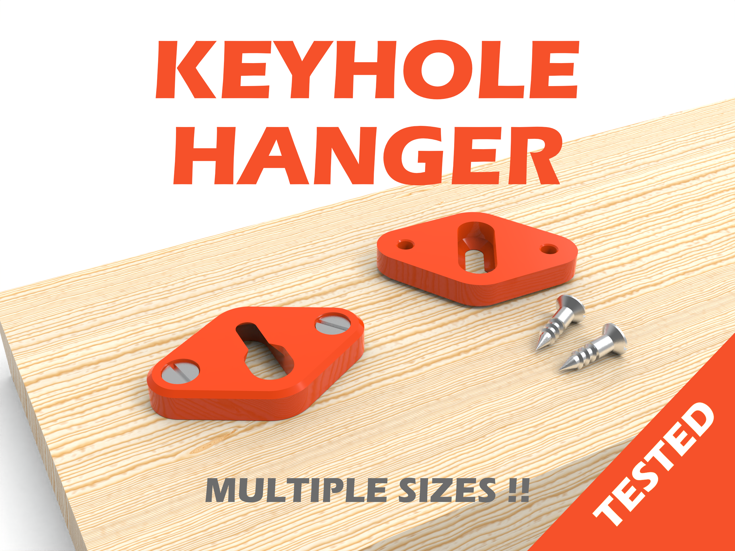 KEYHOLE HANGER - KEYHOLE HOOK - (Tested)