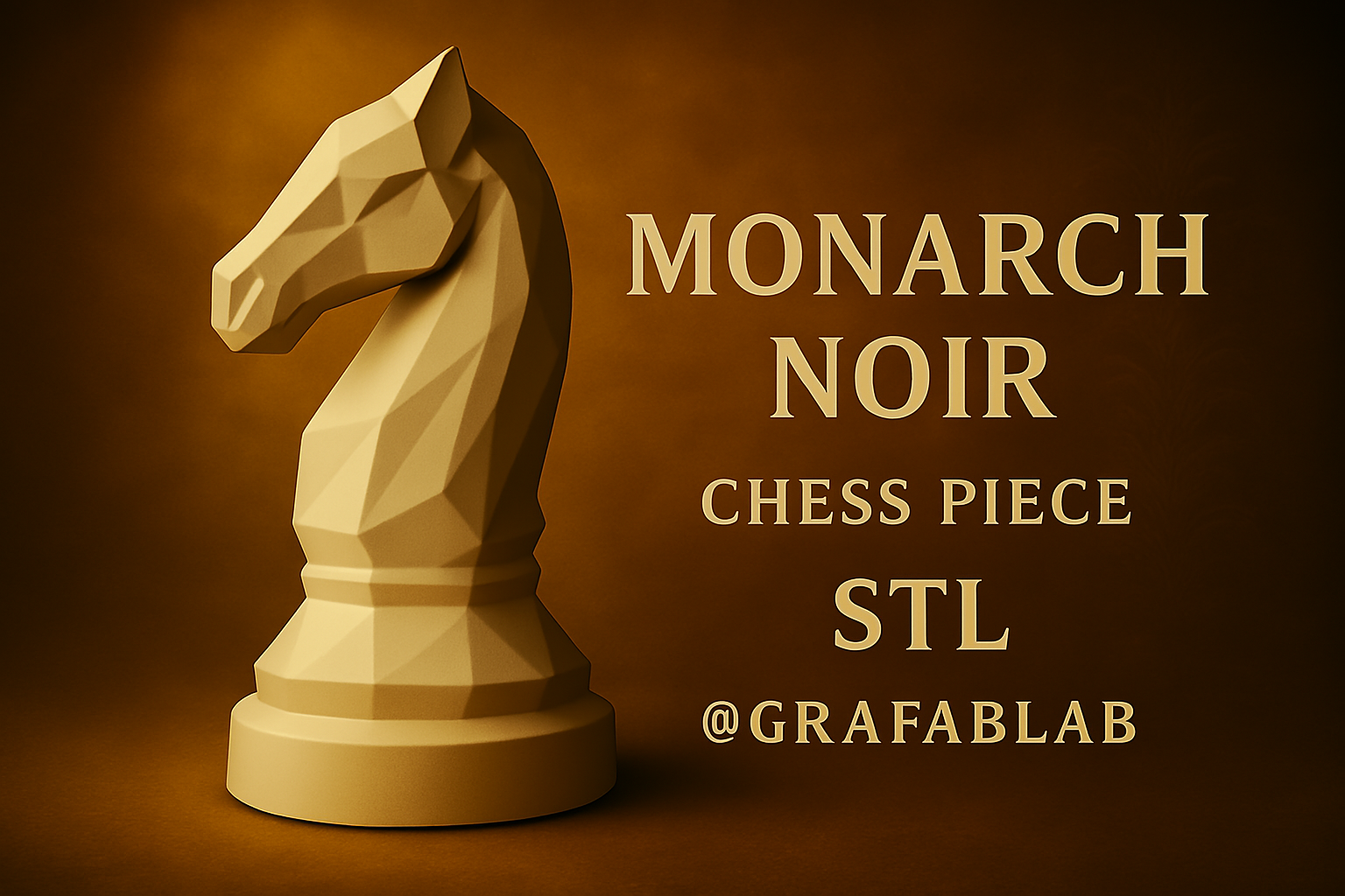Monarch Noir "Knight" - chess piece