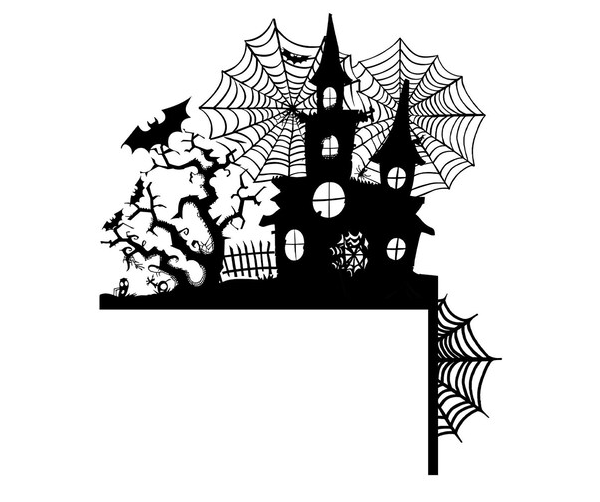 Halloween Door Corner Graveyard Cemetery