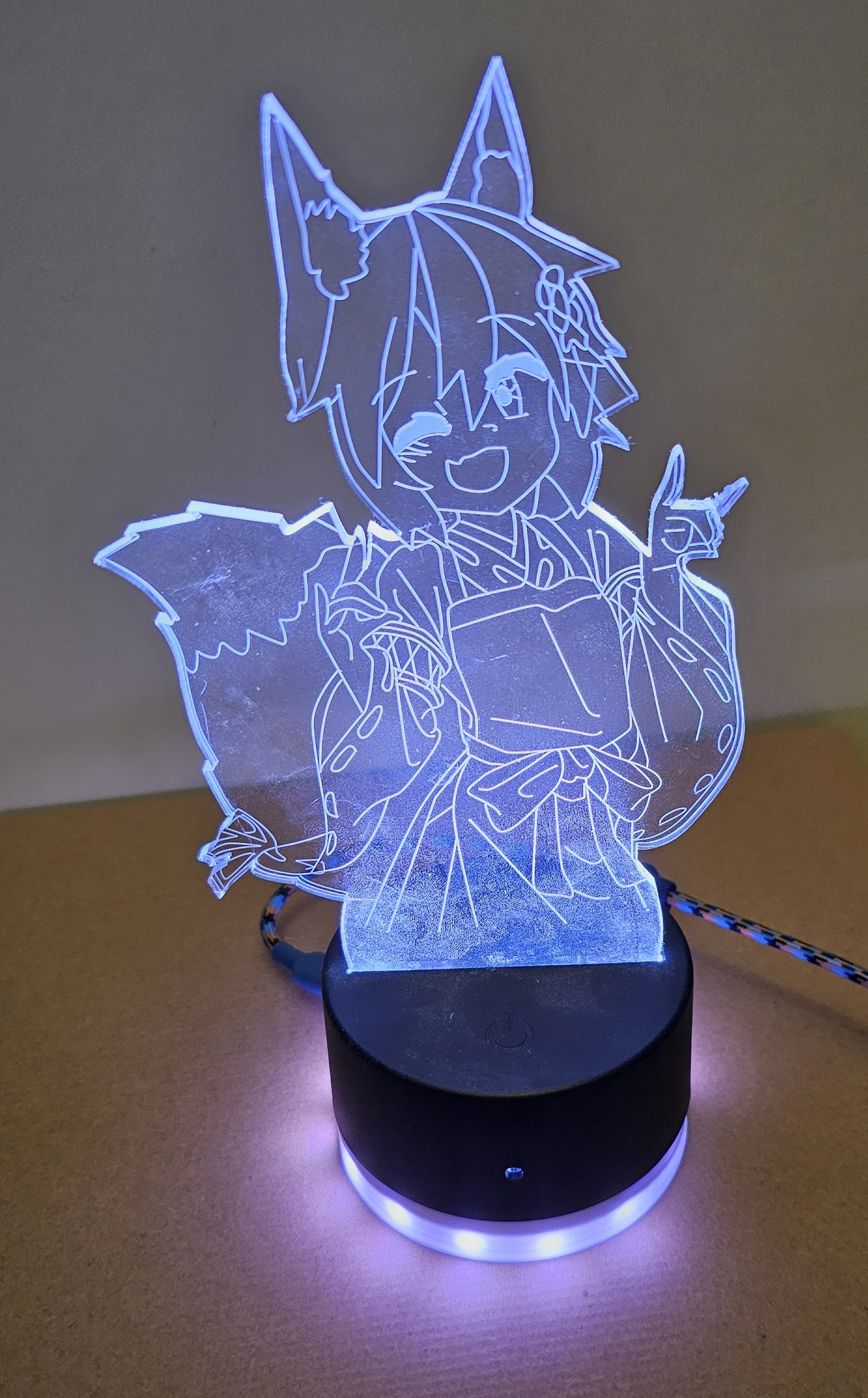 acrylic/3d lamp esp32 d1 mini led base