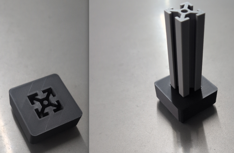 Aluminum extrusion cutout for FreeCad