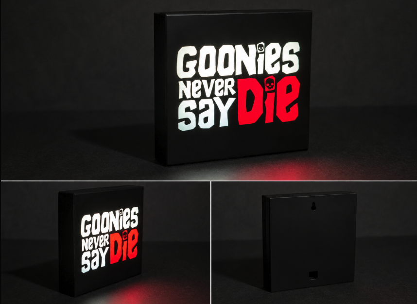 The Goonies Goonies Never Die LED Light Box | Multi-Color 3D Printable STL