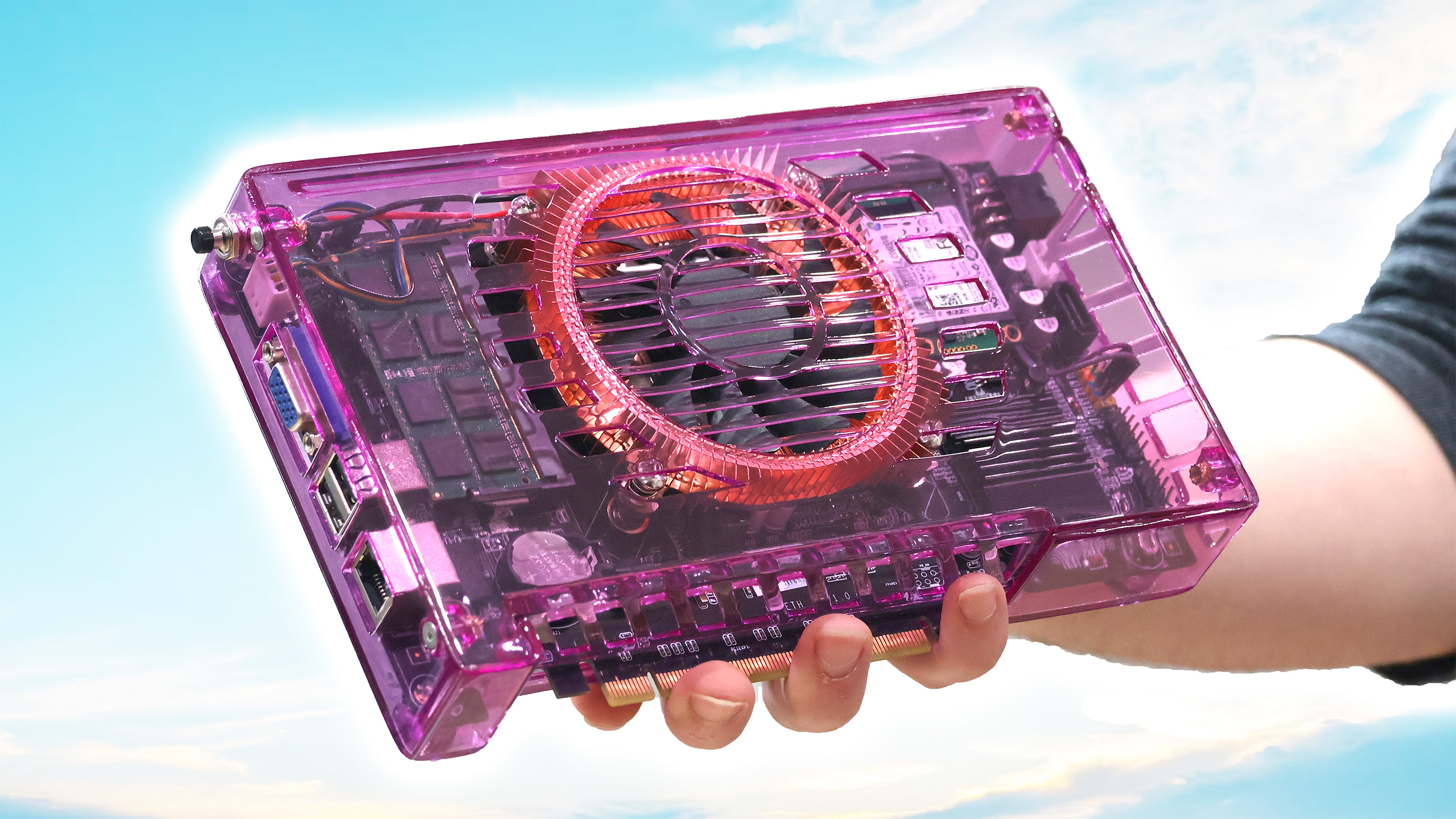 Enclosure for K9-ETH Crypto Mining PC Motherboard