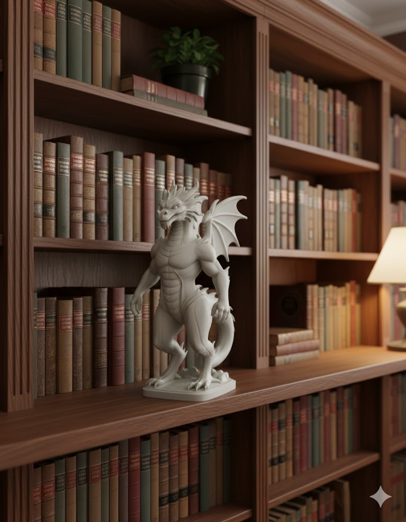 humanoid dragon statue 2
