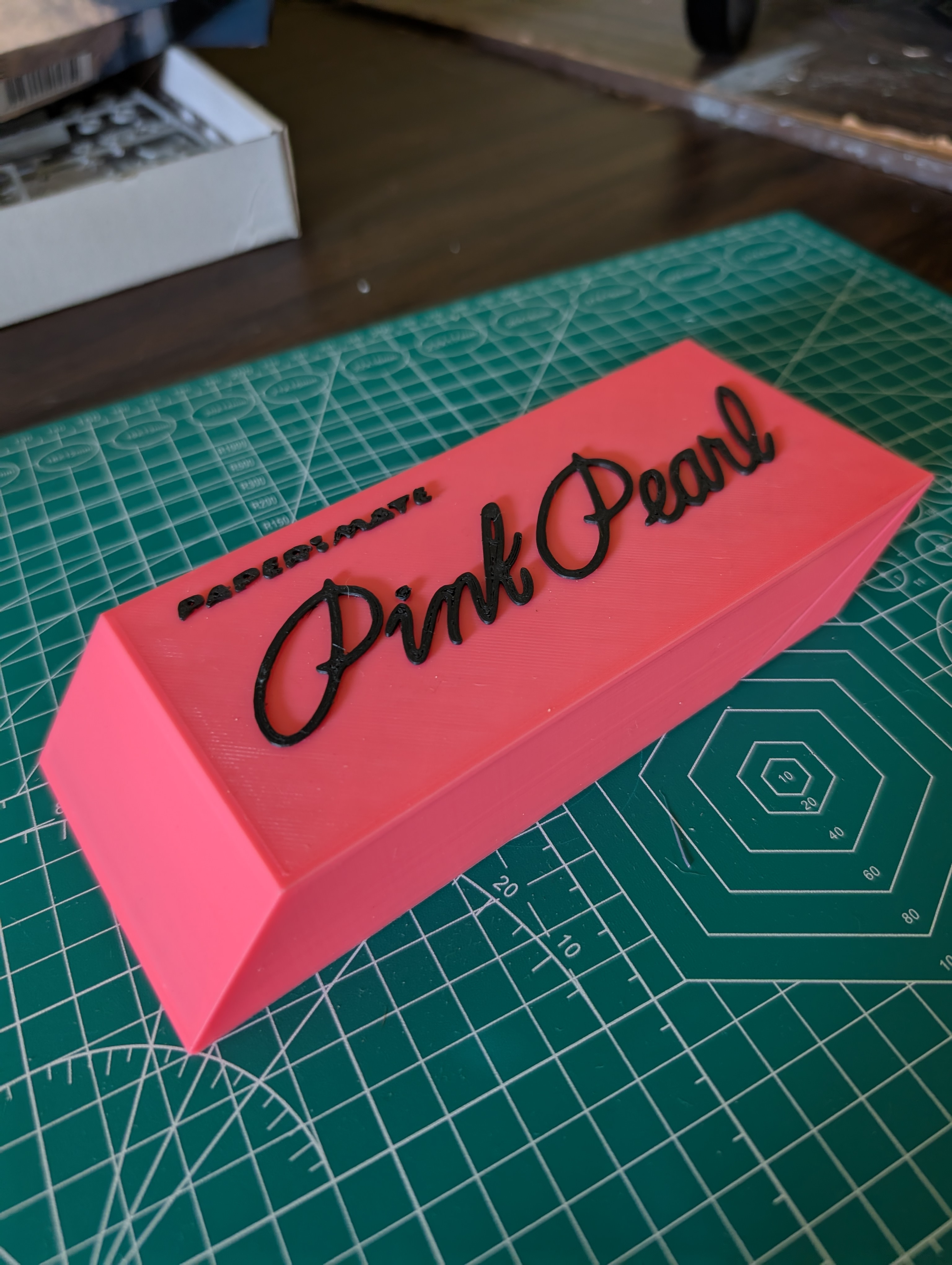 Pink Pearl giant eraser storage case