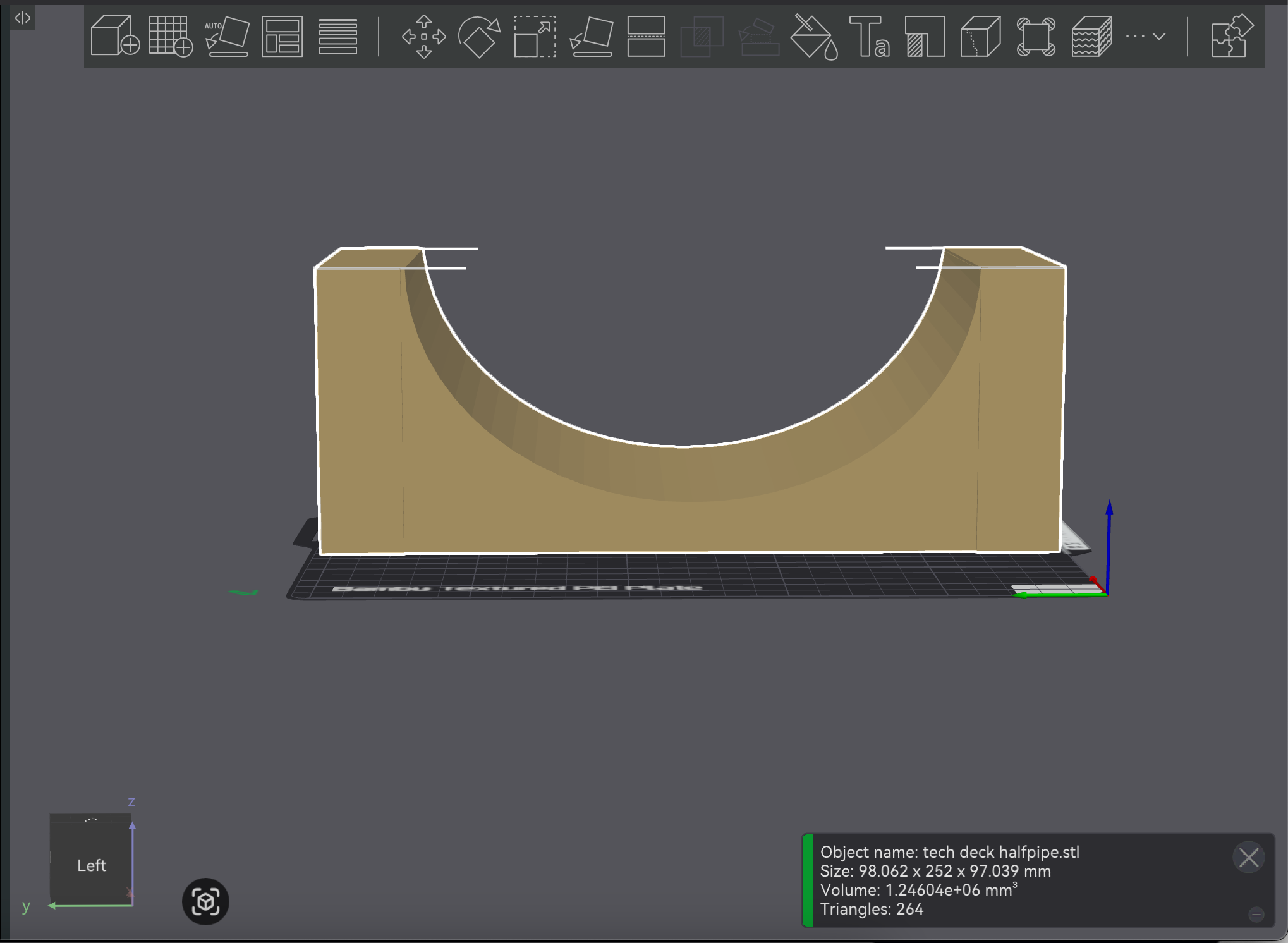 simple tech deck halfpipe 3D model