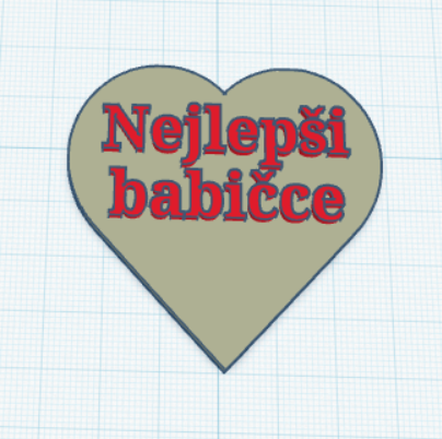 Srdíčko nejlepší babičce 3D model