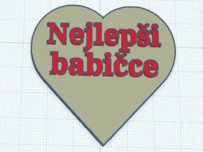 Srdíčko nejlepší babičce