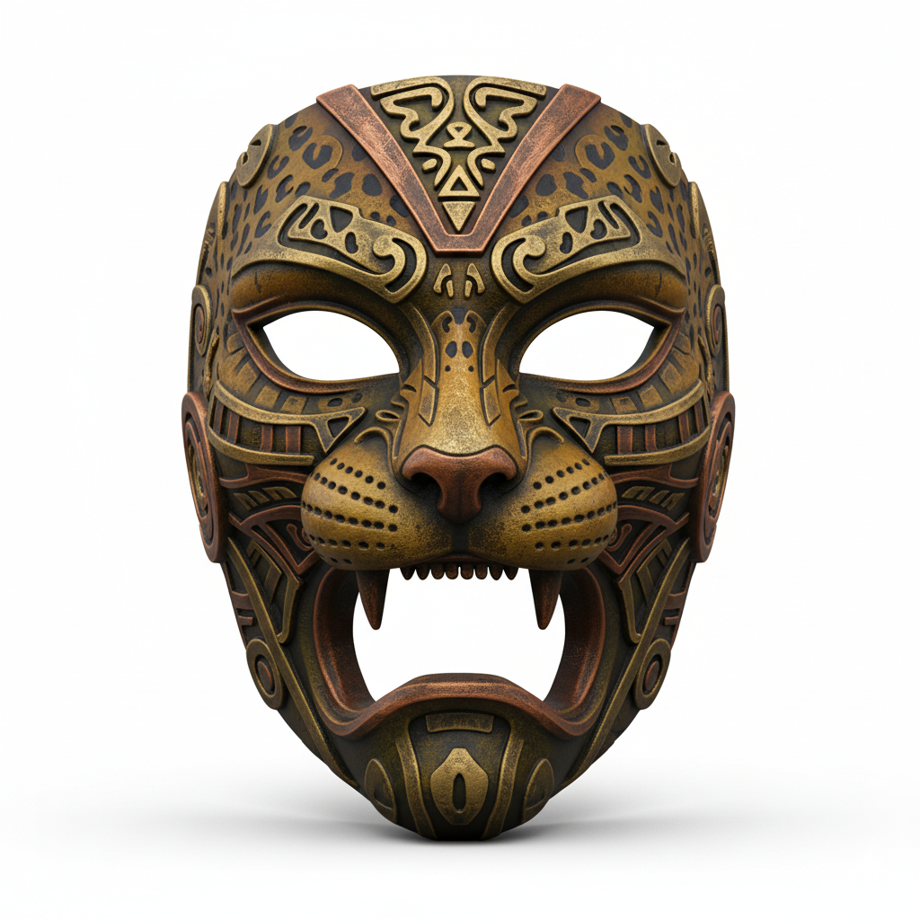 Tribal Jaguar Hunter, mask, cosplay, wearable, costume, face, helmet