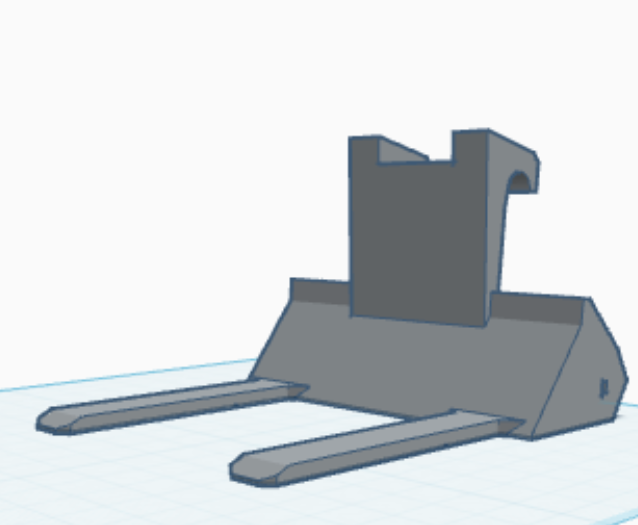 wheel loder forks 3D model thumbnail
