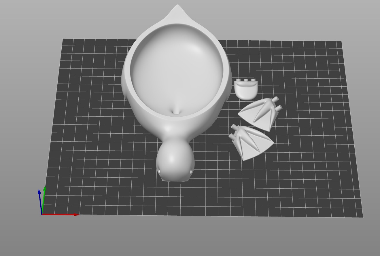 Split model for printing in different colors