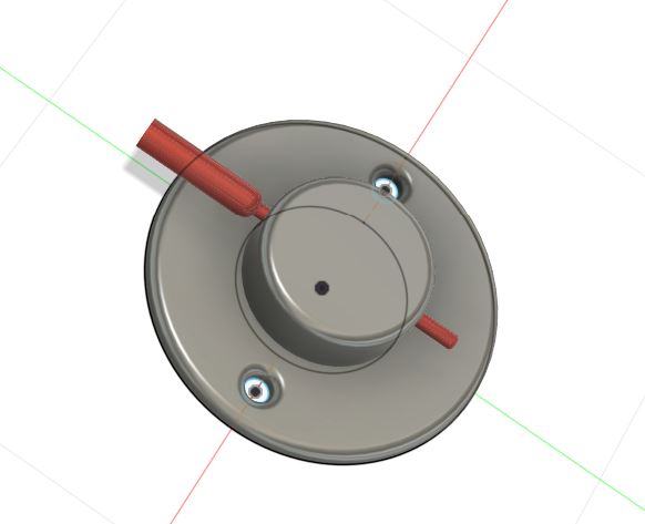 Sägeblatt-Halter für 30mm Lochdurchmesser  und Sicherungsbolzen 3D model
