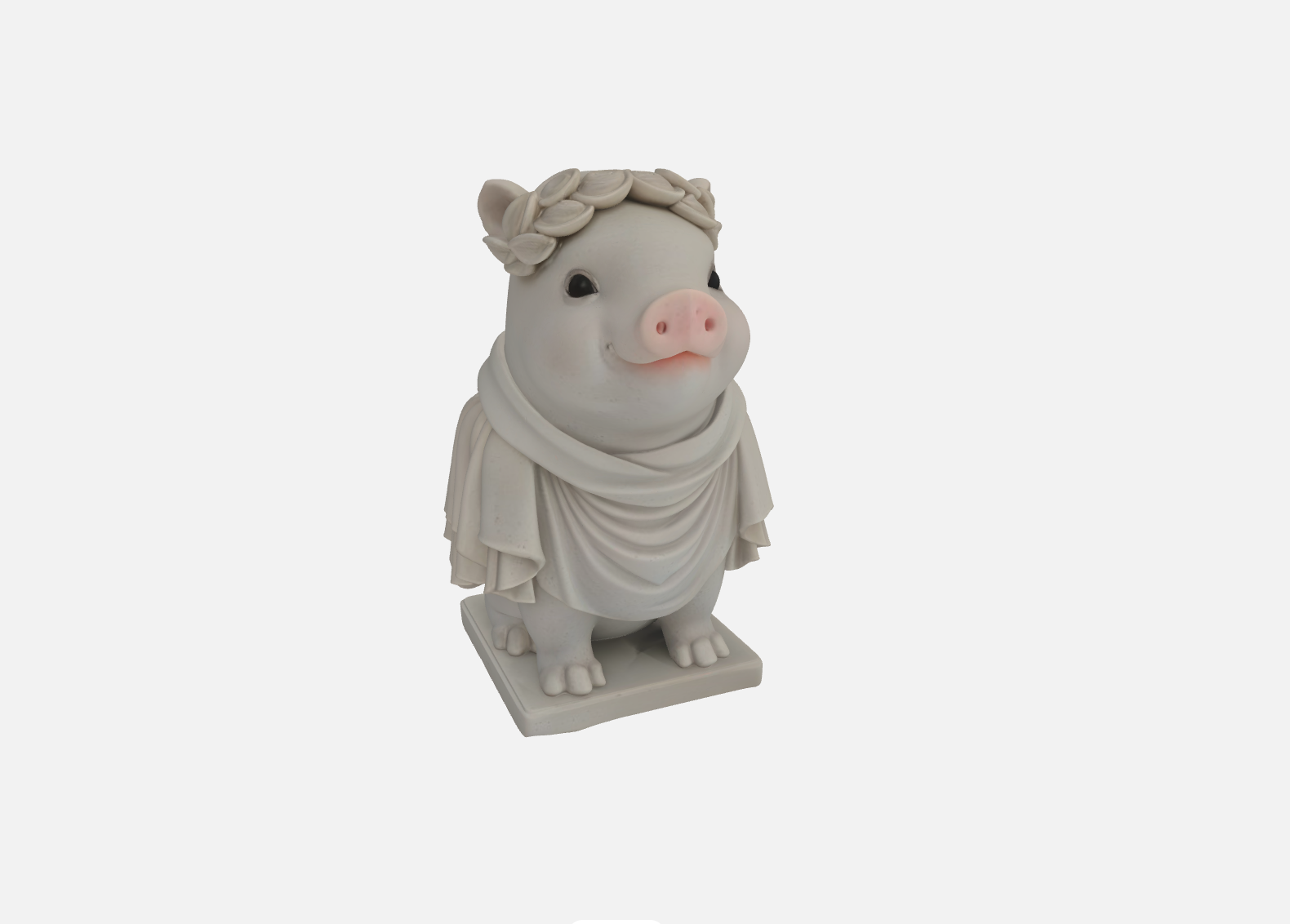 Pig Maximus – Funny Roman Pig Statue – Cute Caesar Pig – Easy Print