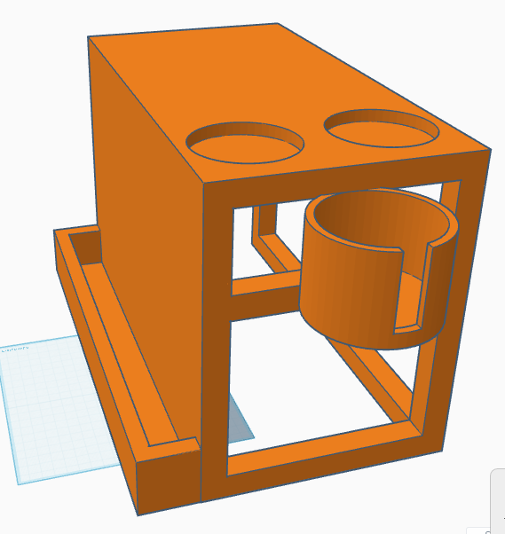 couch side cup holder mug holder and device made to fit with couch arm dimentions 170mm/400mm minimum
