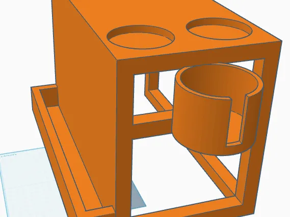 couch side cup holder mug holder and device made to fit with couch arm dimentions 170mm/400mm minimum