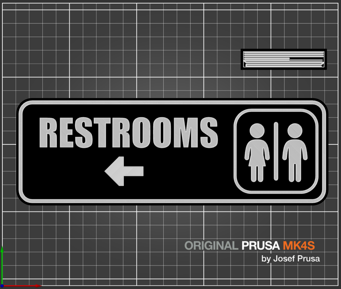 Restrooms to the Left/Right