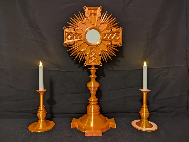 Baroque style Monstrance with Candles