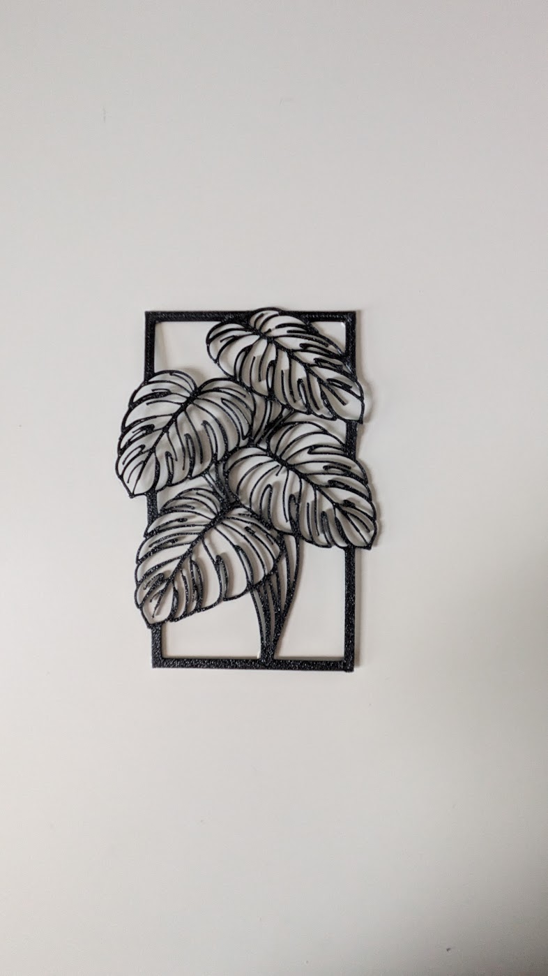 Monstera leaf wall decoration