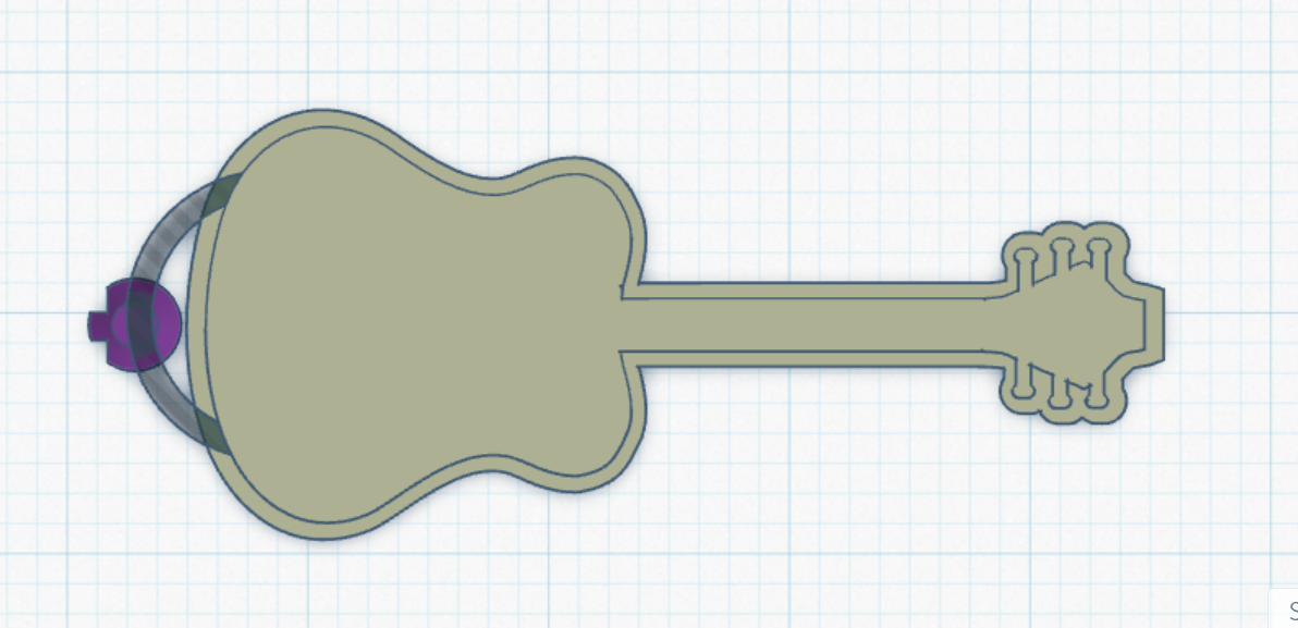 Blank Guitar Keychain