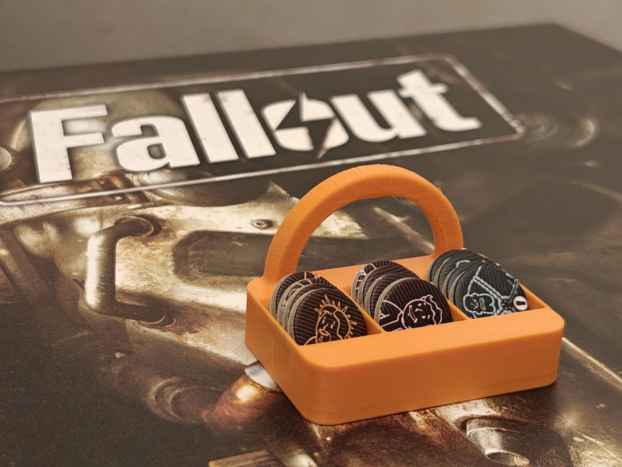 Game Chip Insert for fallout board game