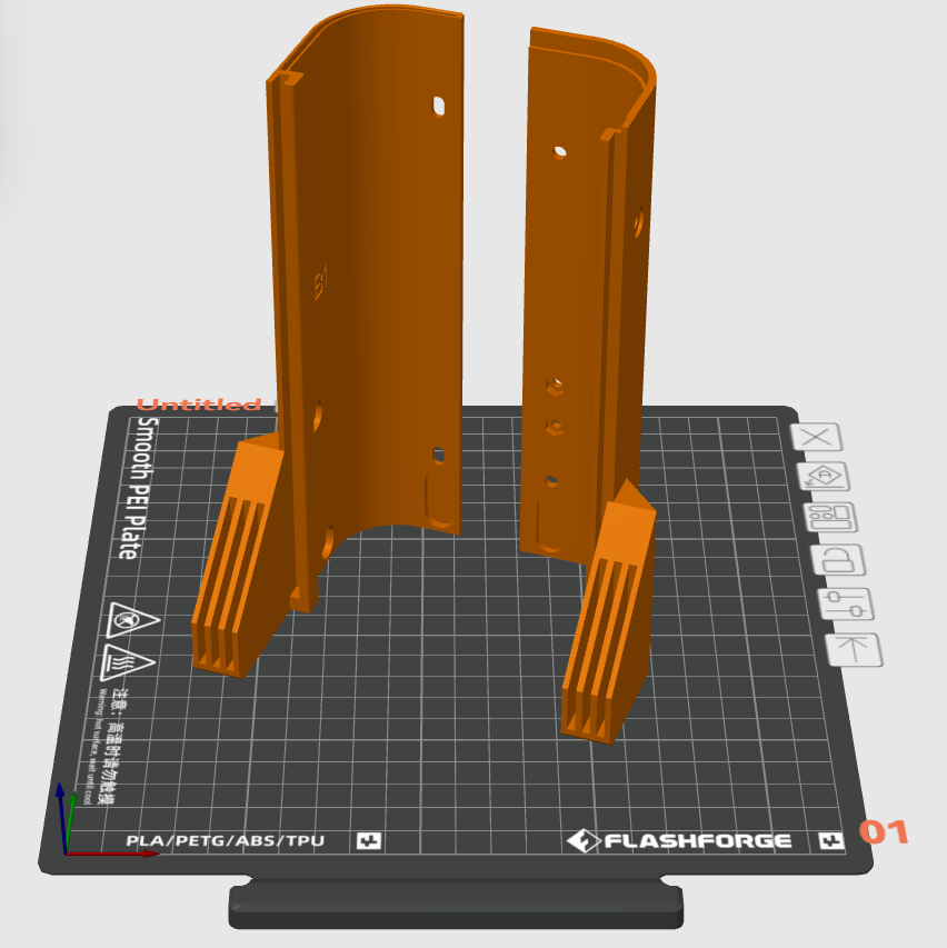 FlashForge AD5X A1 & B1 Enclosure Remix - Revised Plate Holder