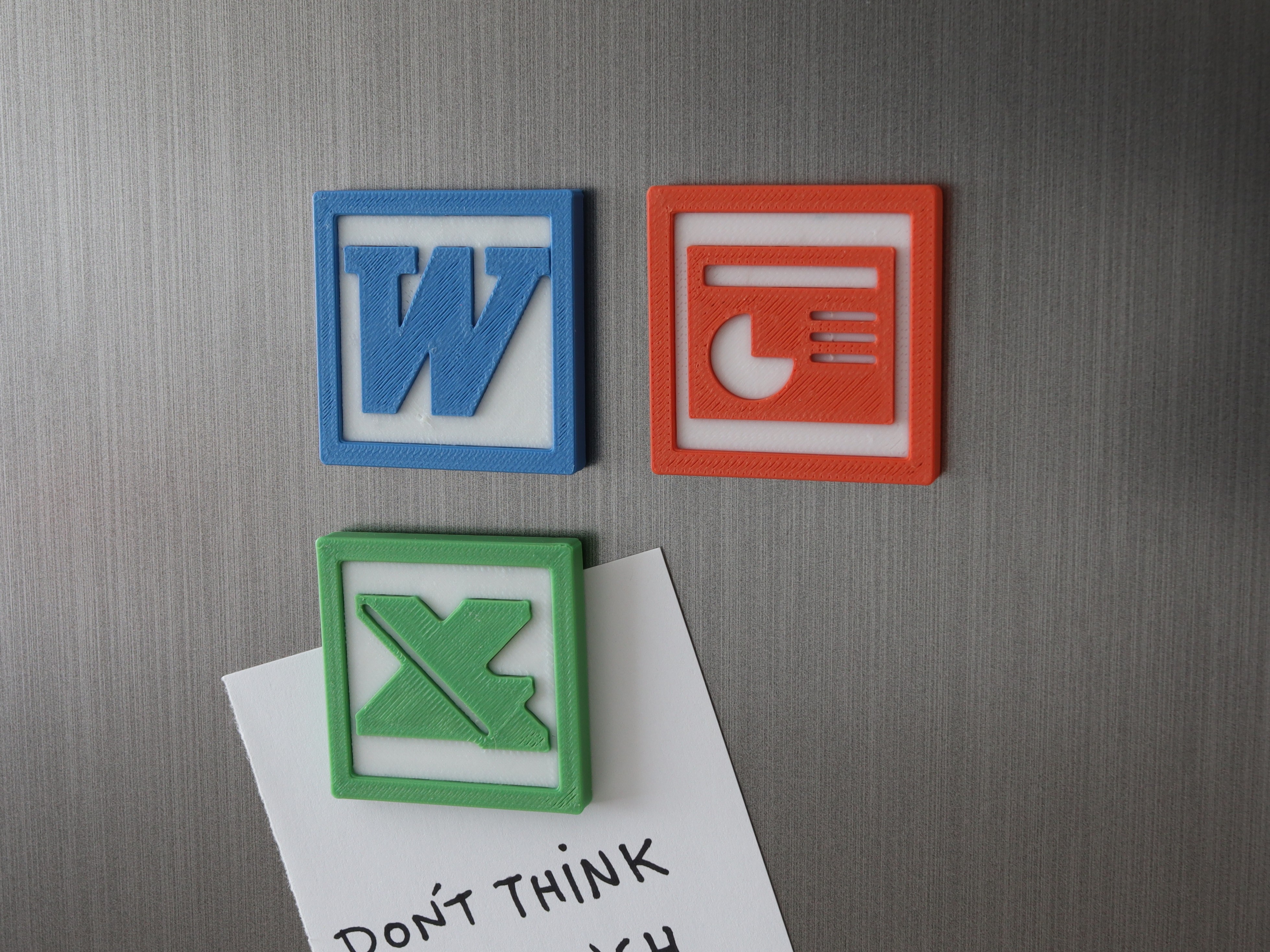 Retro Microsoft Office Fridge Magnets - Excel Word Powerpoint