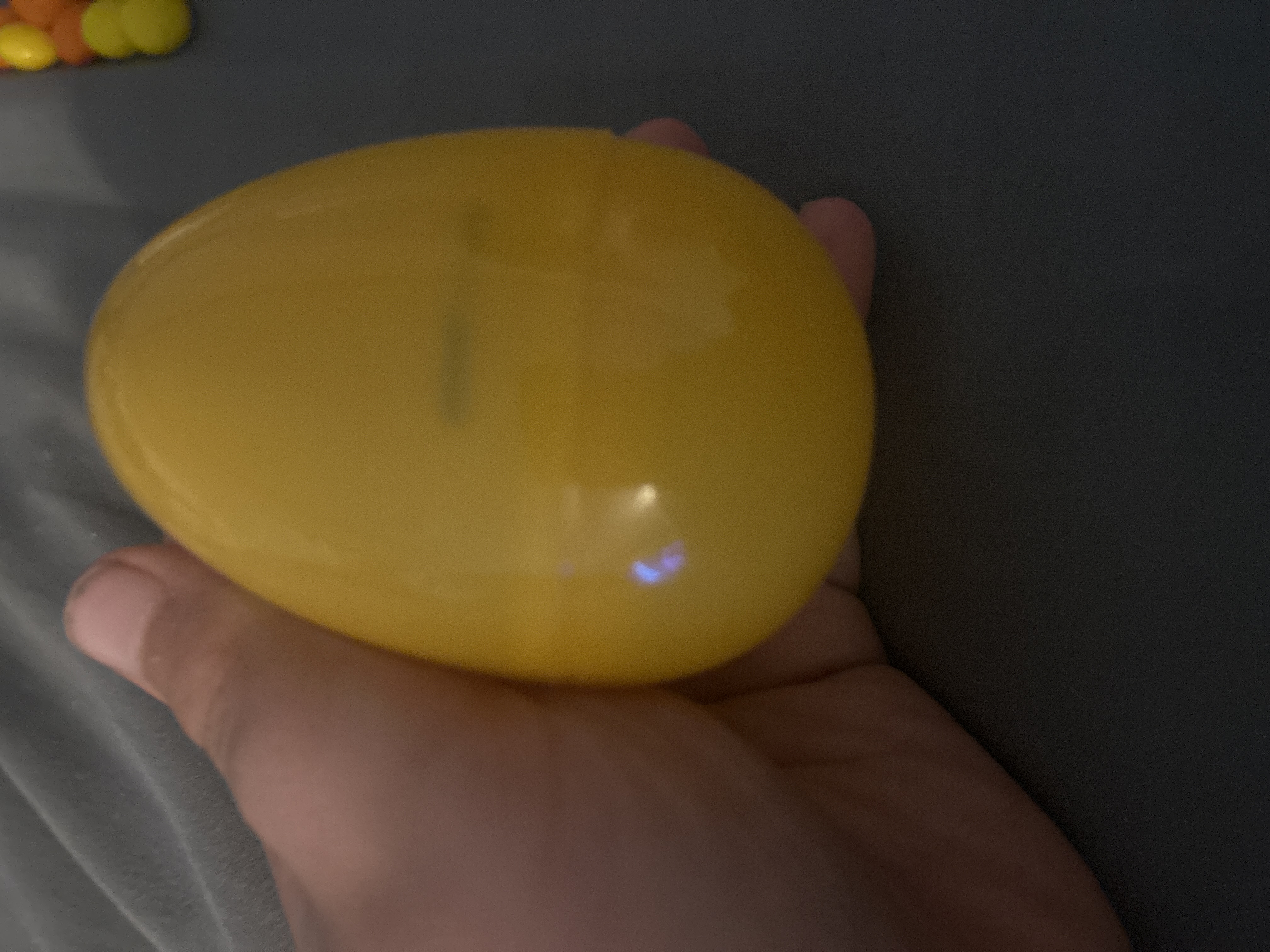 Pickle and plastic egg