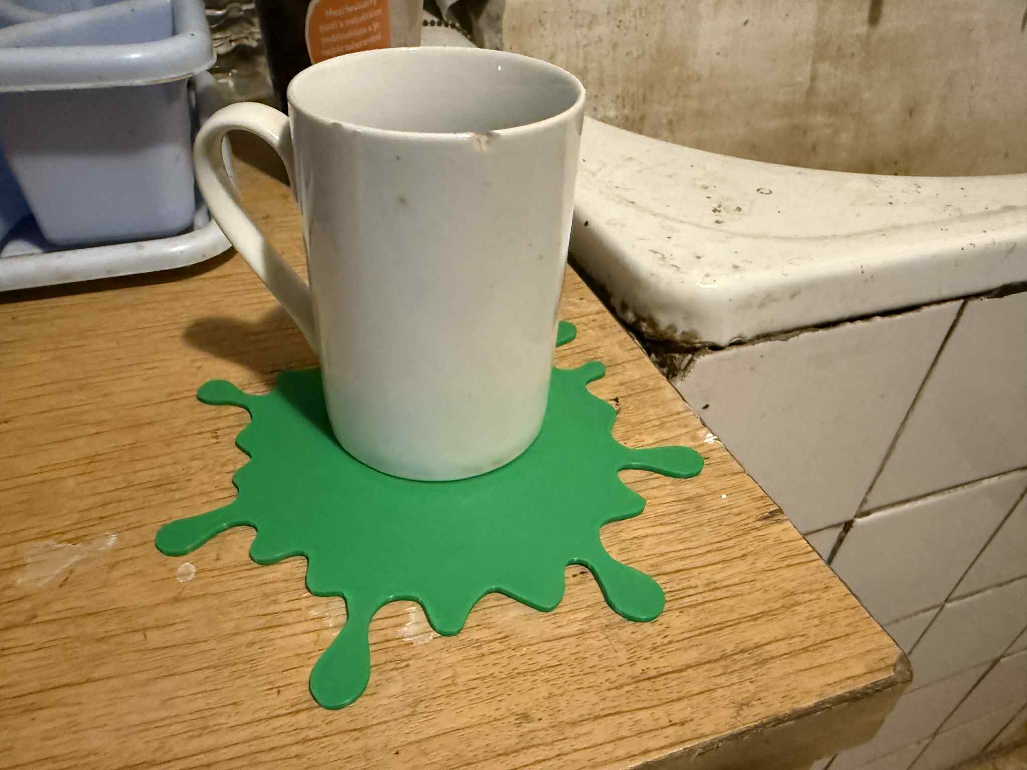 Halloween stain as a coaster