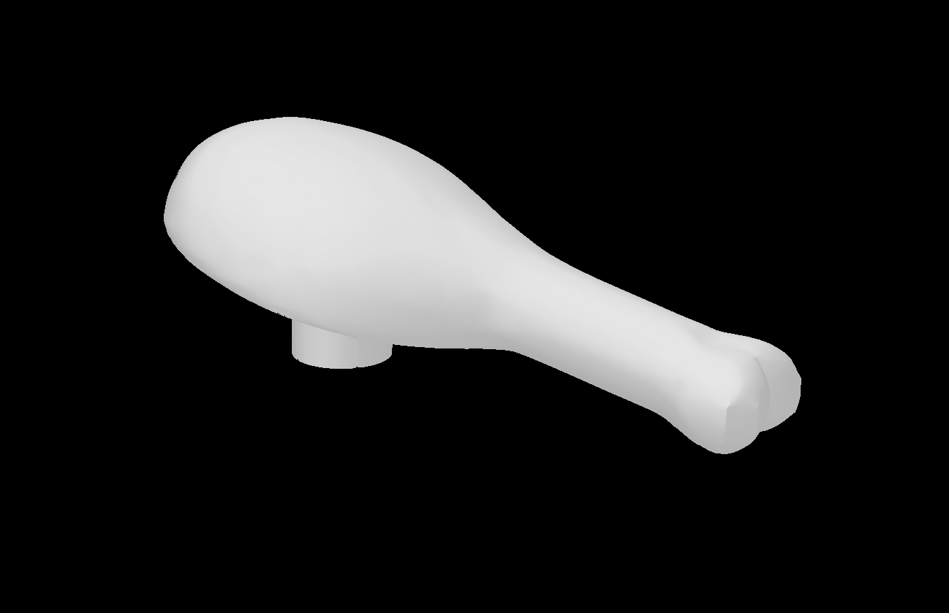 Lego Compatible (42876.dat) Turkey Drumstick 22mm with Oval Opening on Back