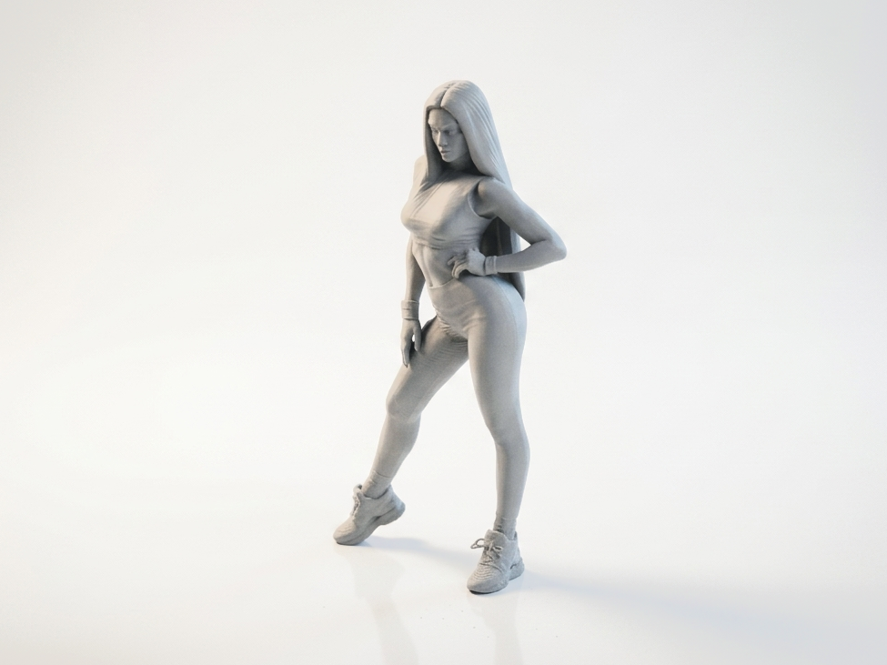 Gym Girl Fitness Figurine Female Figure 3D Printable
