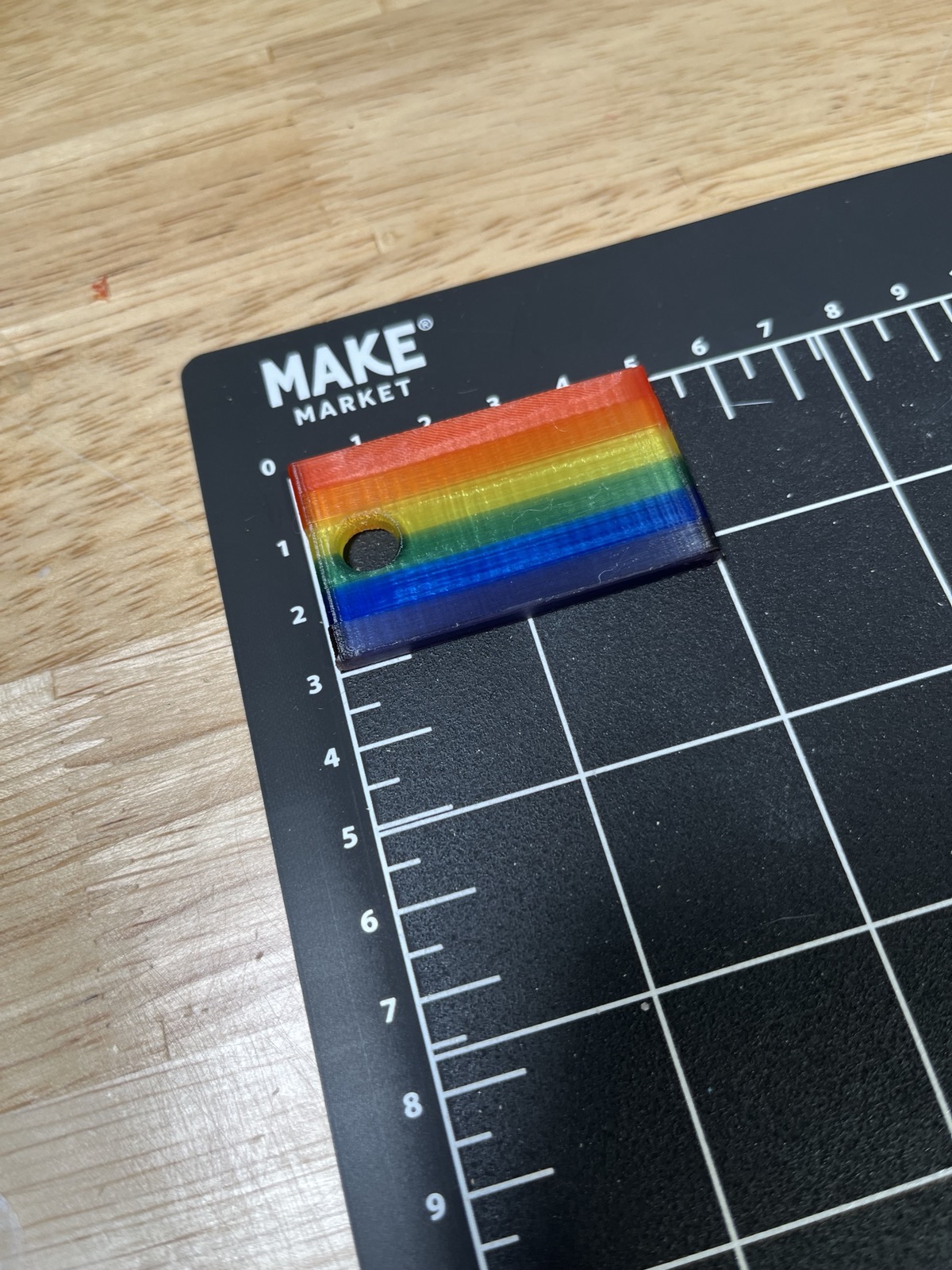 Miniatura 2 do modelo 3D Pride Flag Keychain (no AMS required)