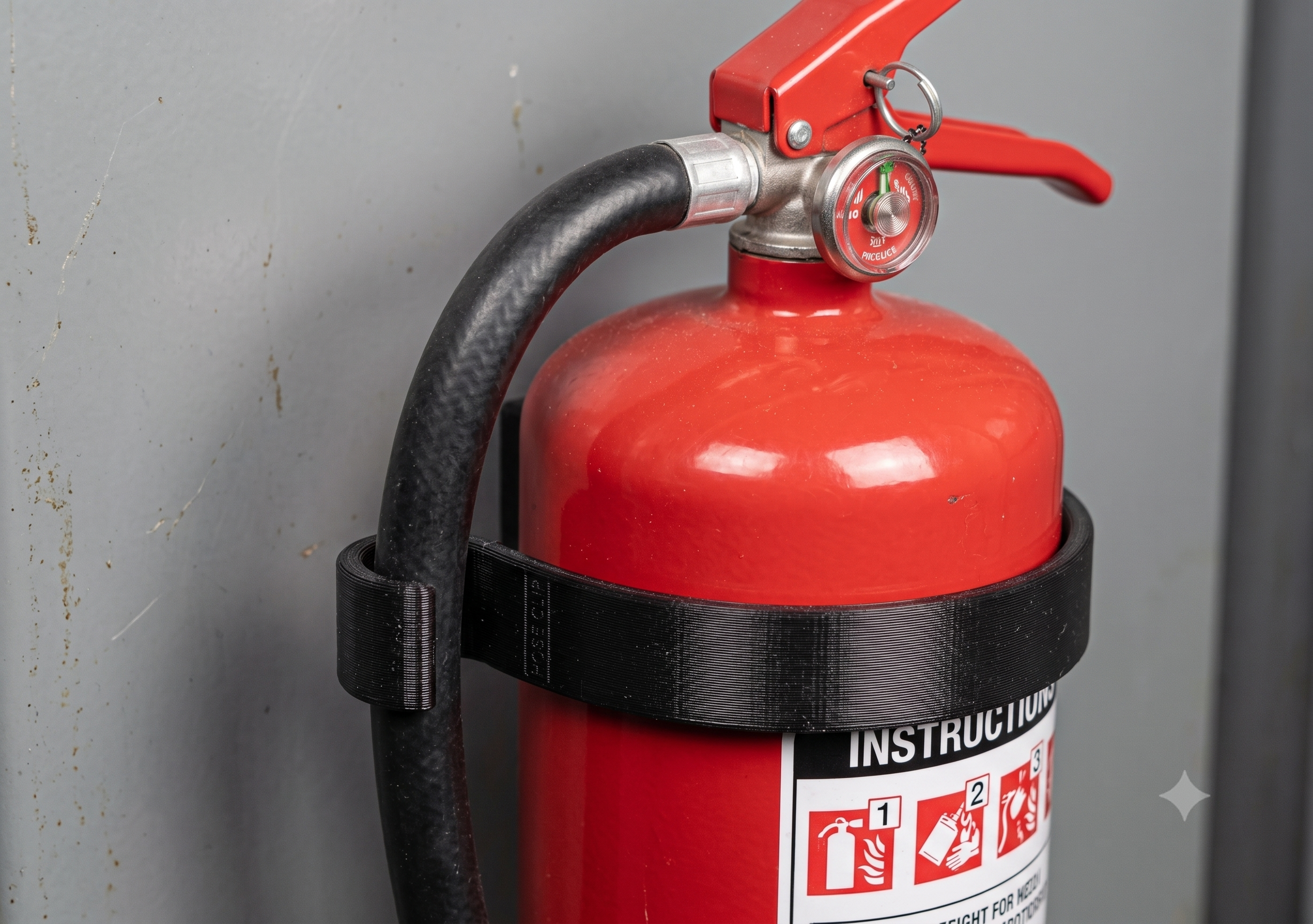 Simple Fire Extinguisher Hose Holder