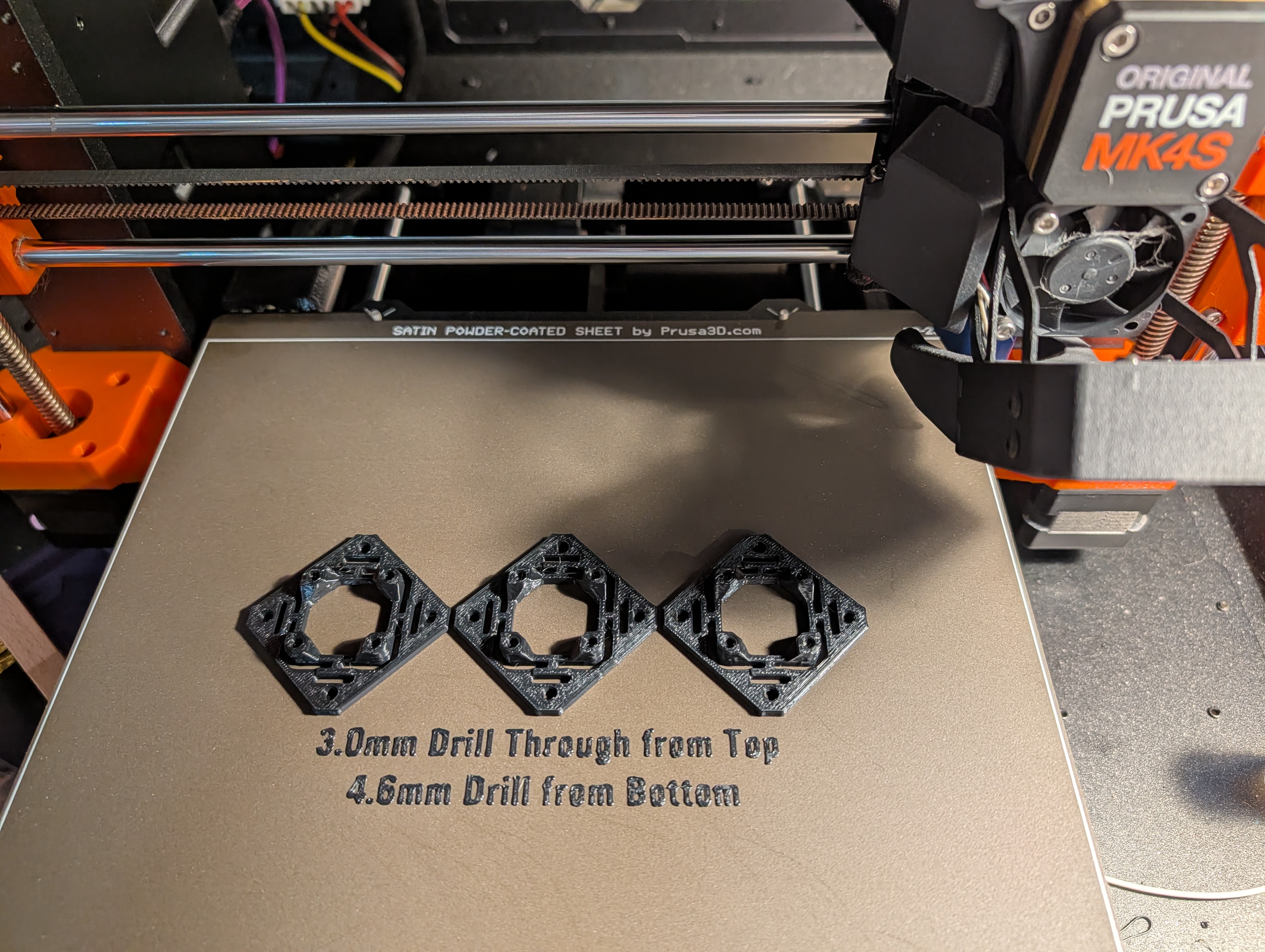 CORE One Z-Motor Mount with Heat Set Inserts, Blinded holes for support reduction
