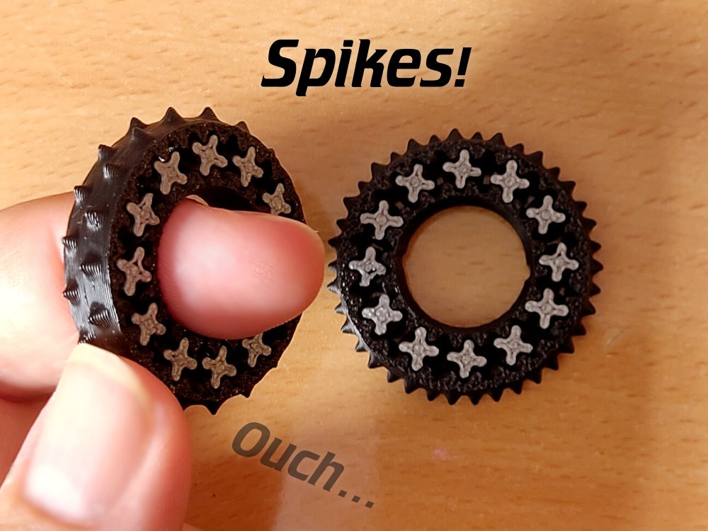 spiky fidget gear ring