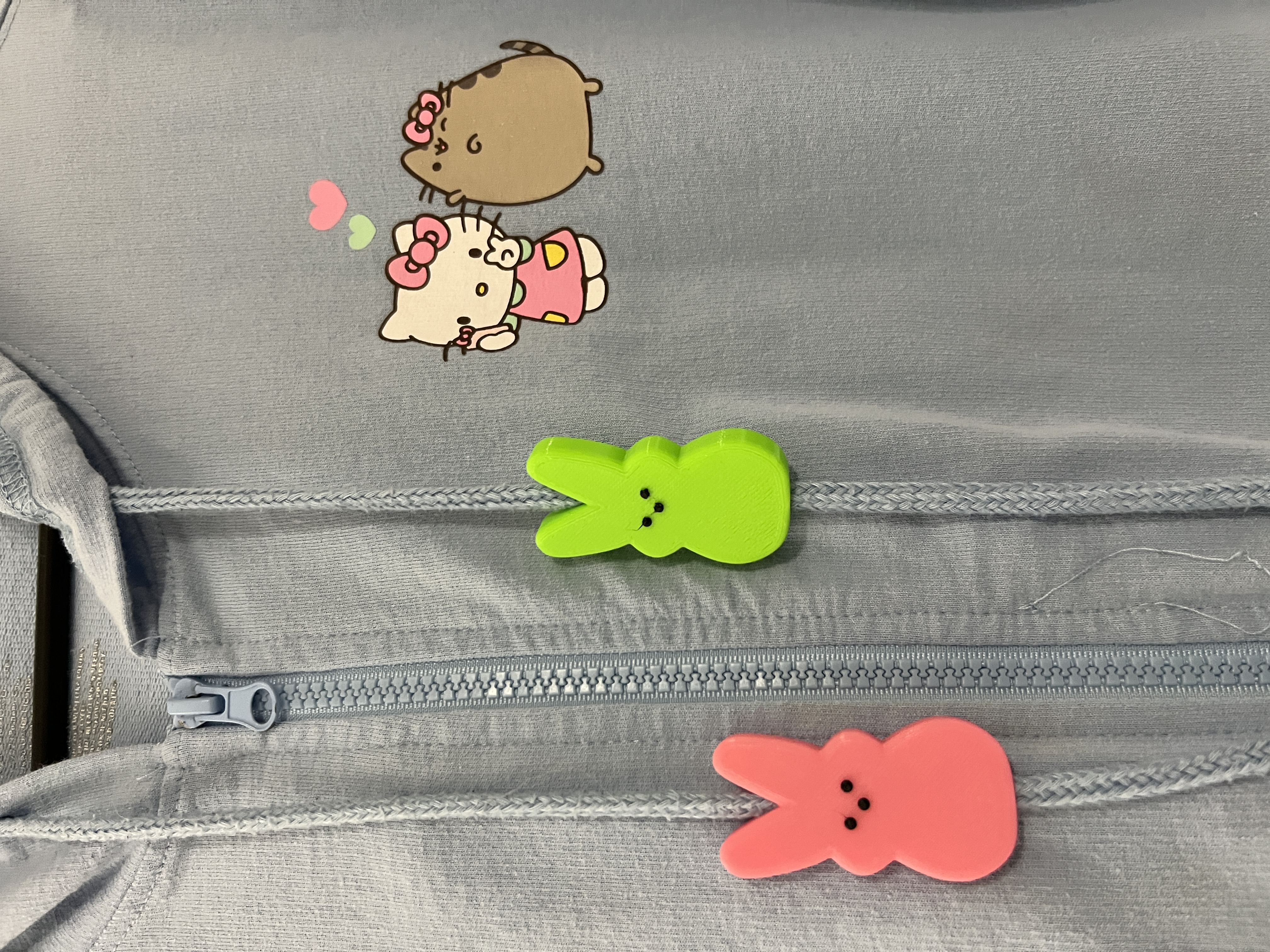 Peeps Hoodie String Beads