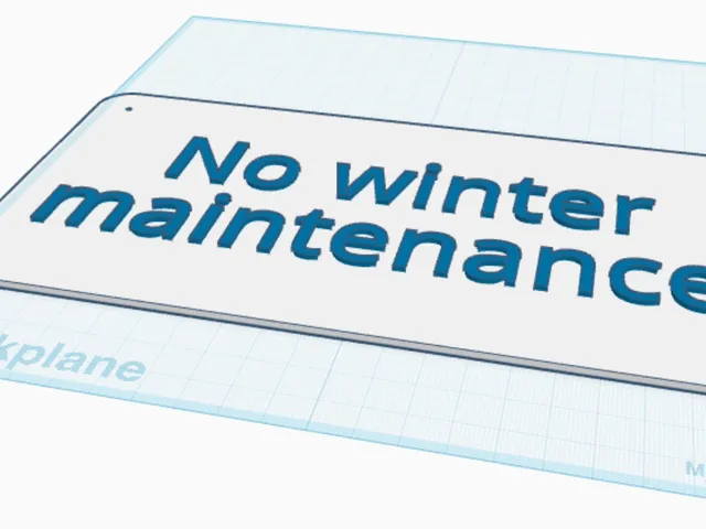 No Winter Maintenance Sign