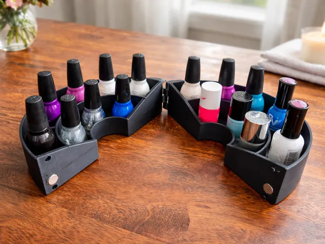 Modular Nail Polish Organizer (Magnetic + Hinged Design)