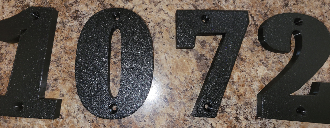 4 Inch Numbers with Screw holes
