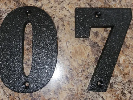 4 Inch Numbers with Screw holes
