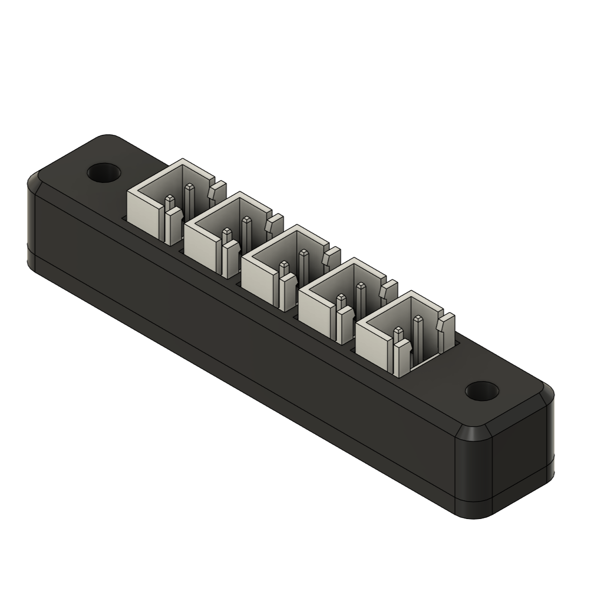 JST-XH 2-pin 5-way 3-way splitter PCB v2