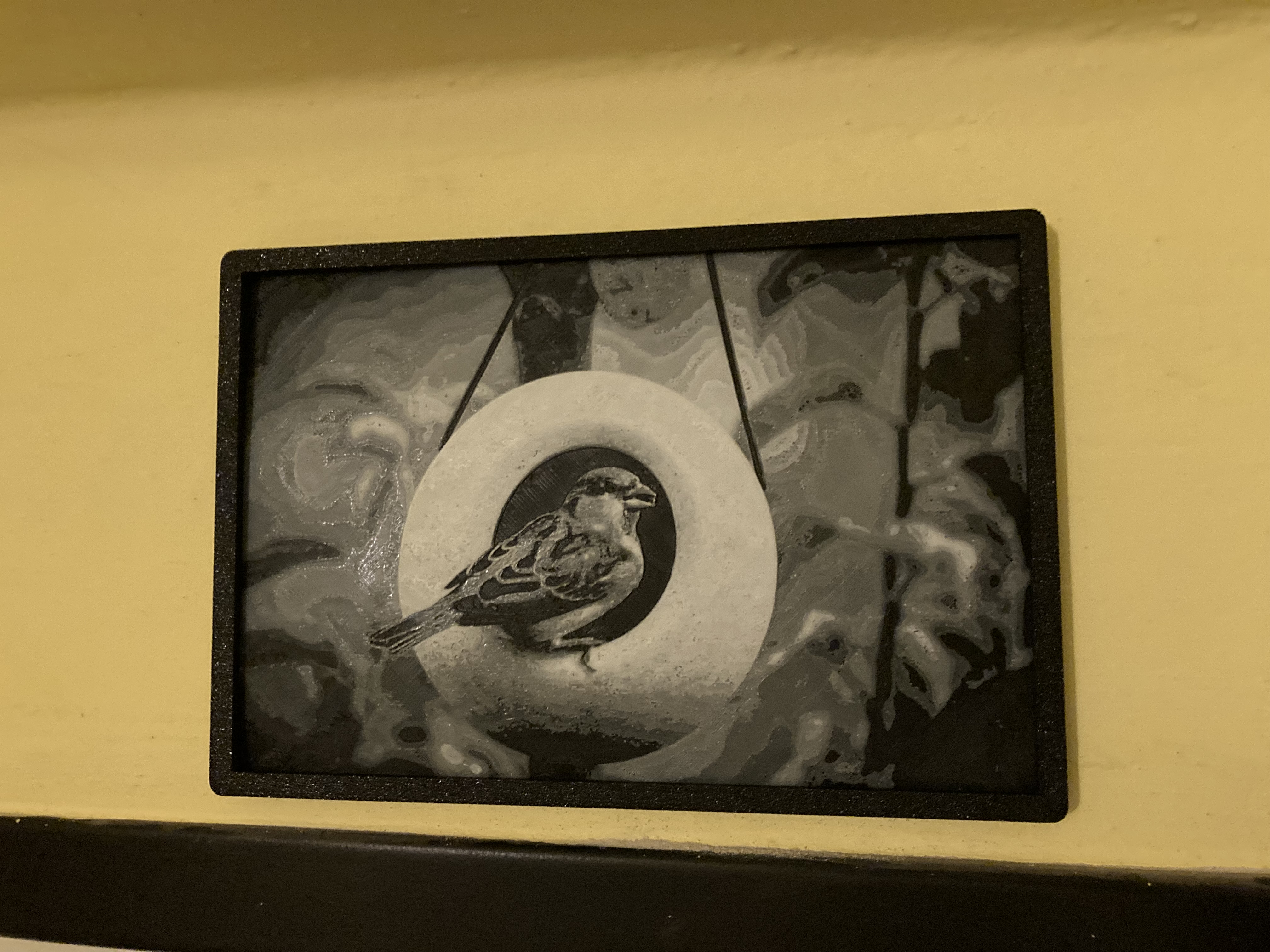 Bird in feeder picture - HueForge