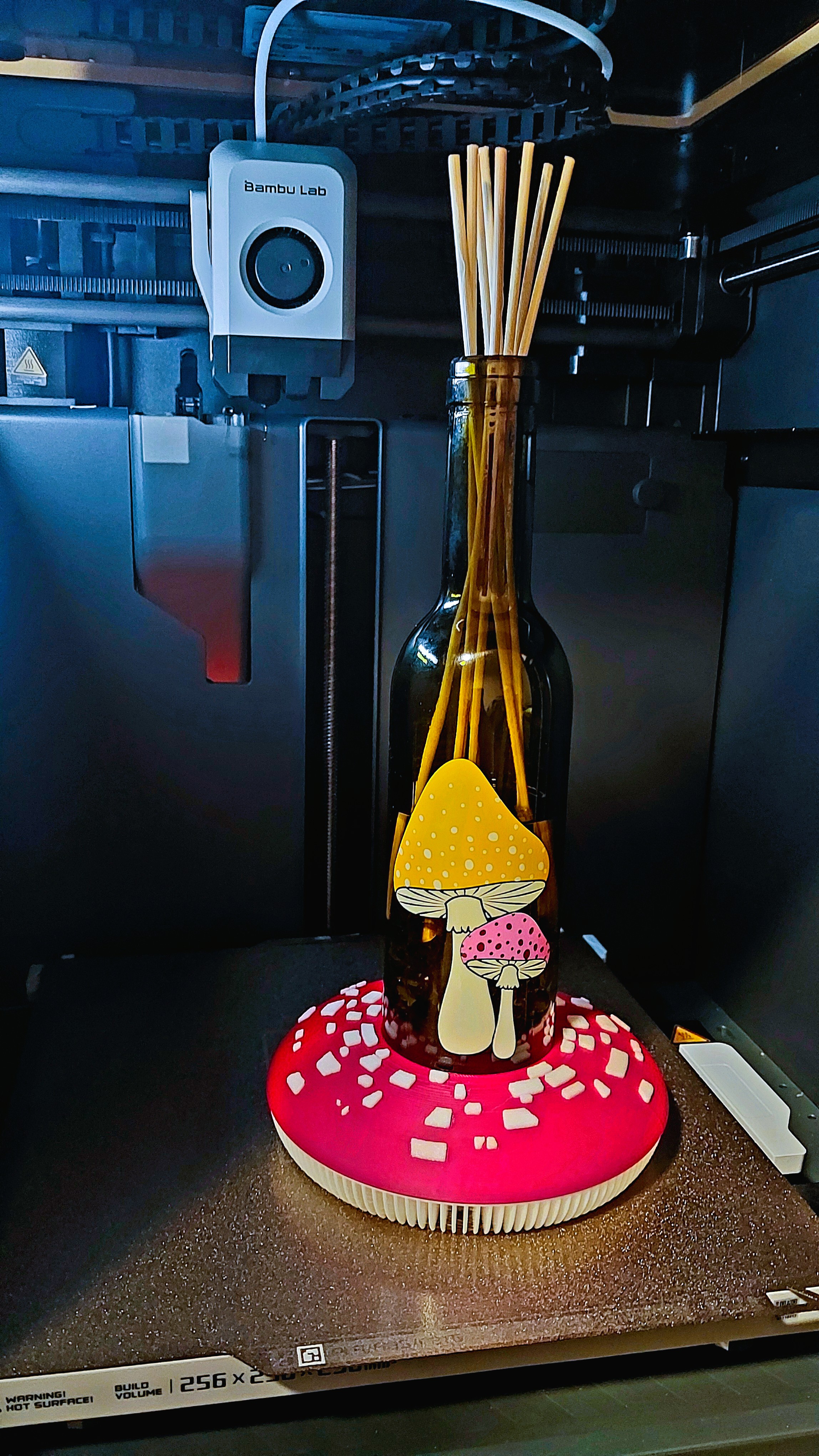Amanita Mushroom Wine Bottle Stand / Coaster / Cup Holder