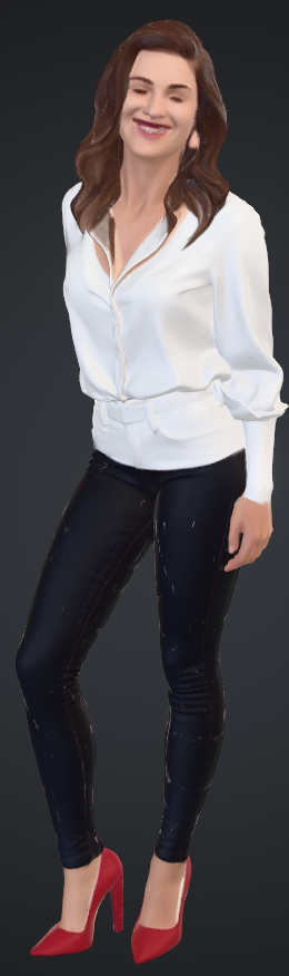 Frau mit arm nach hinten