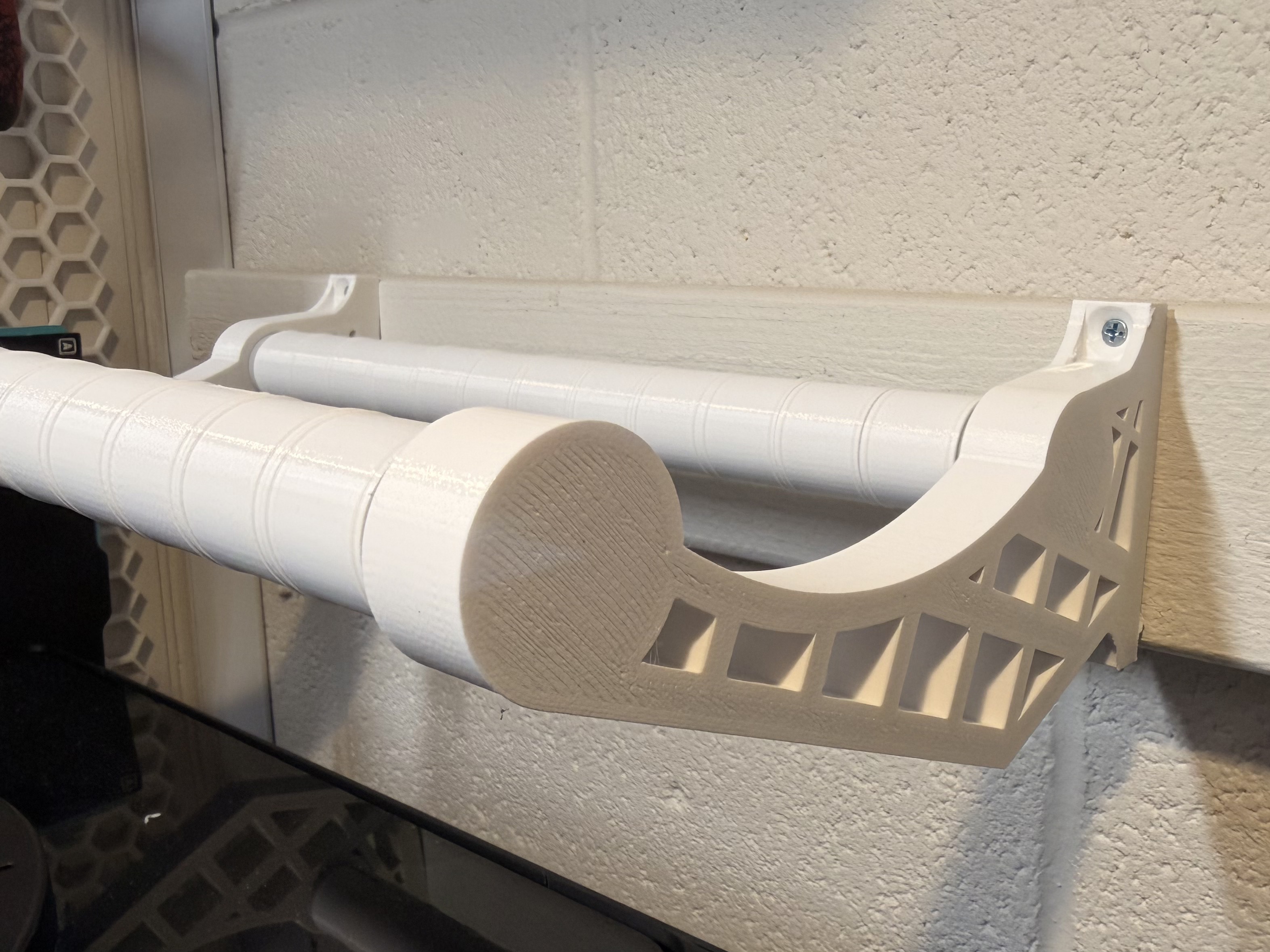 3/4" PVC Filament Spool Rack Wall Mount Remix (to fit 2x4)