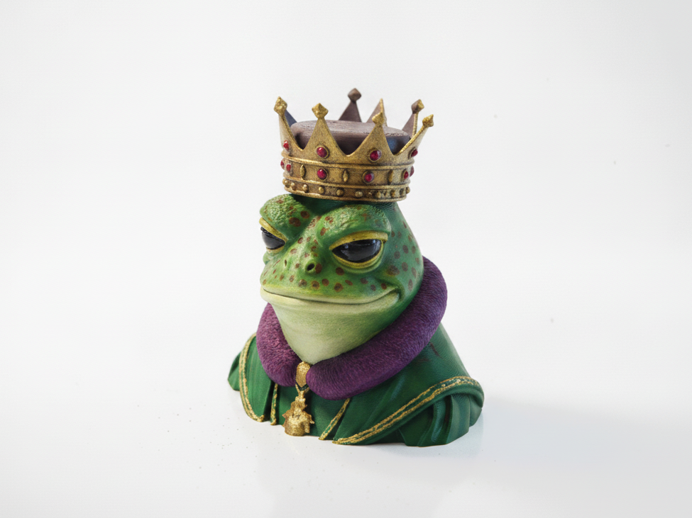 Frog King Figurine Animal Collectible 3D Printable