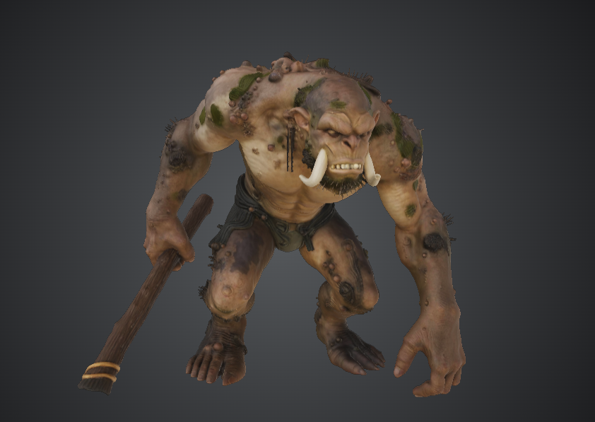 Cave Troll Brute with Club – Savage Fantasy Monster