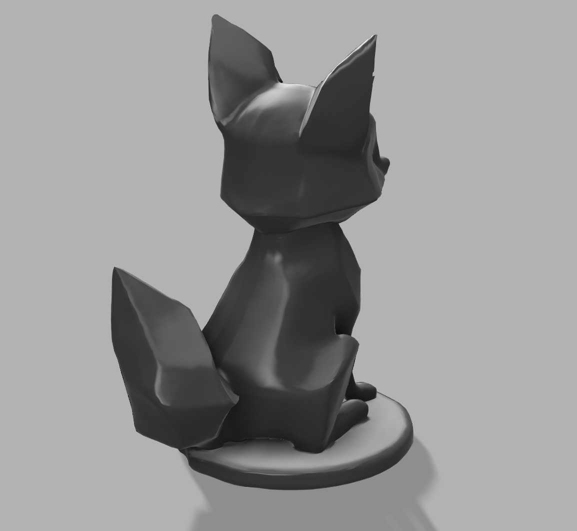 Miniatura 10 do modelo 3D Mini Sitting Fox – Cute 3D